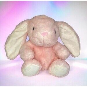 K Luxe Baby Pink Cuddle Bunny Rabbit Rattle Plush Crinkle Ears Kelly Toy